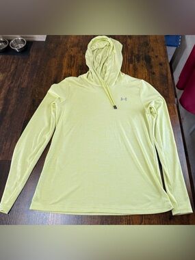 Under Armour Neon Yellow Hooded Performance Top